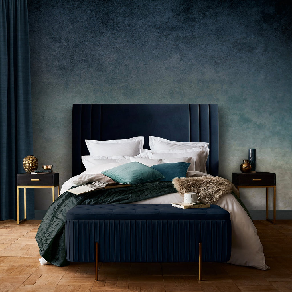 Ink Blue Ombre Bespoke Mural