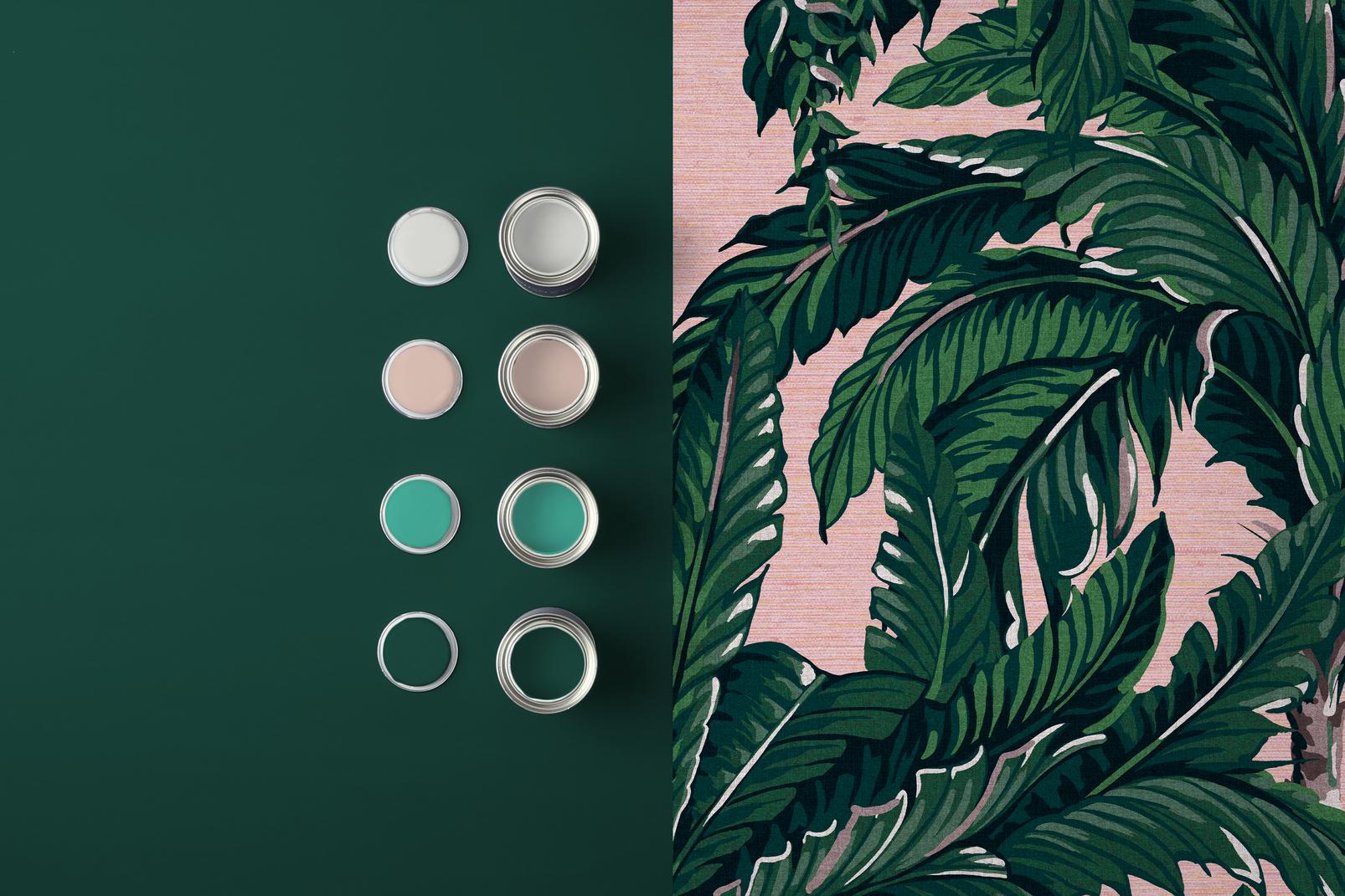 Daintree Palm Blush Wallpaper