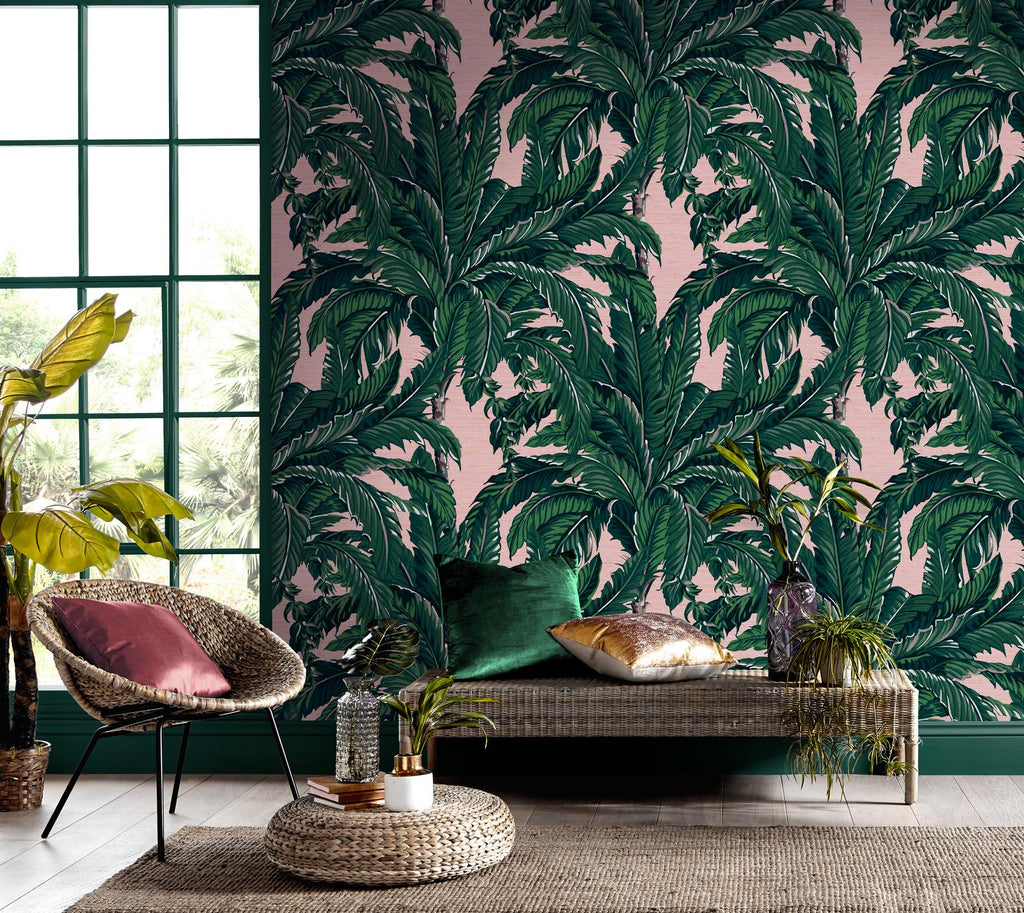 Daintree Palm Blush Wallpaper