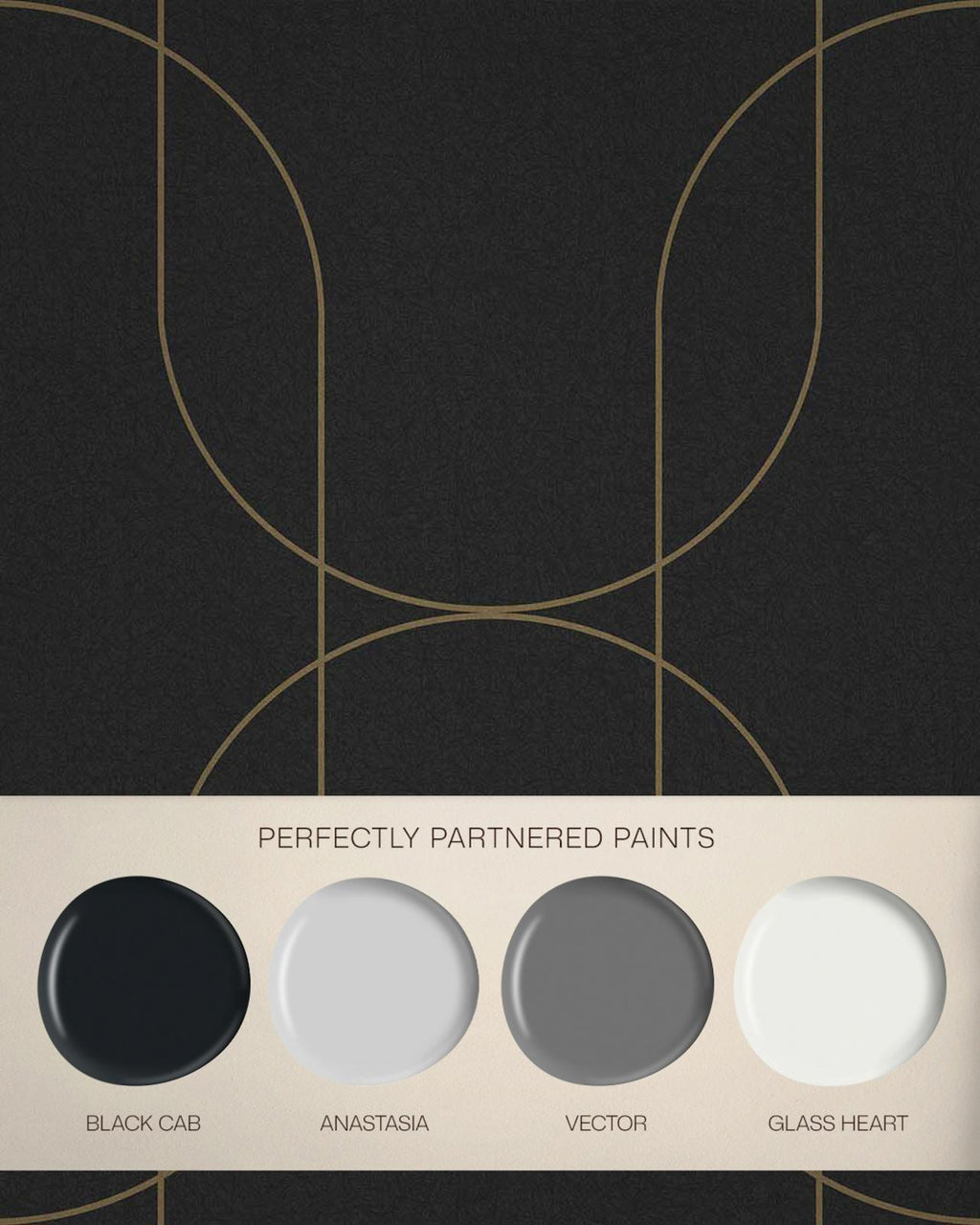 Palais Black & Gold Wallpaper