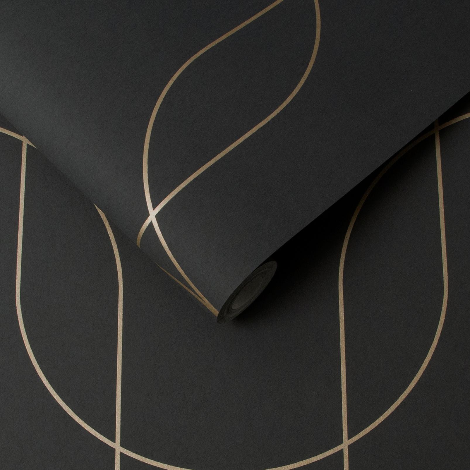 Palais Black & Gold Wallpaper