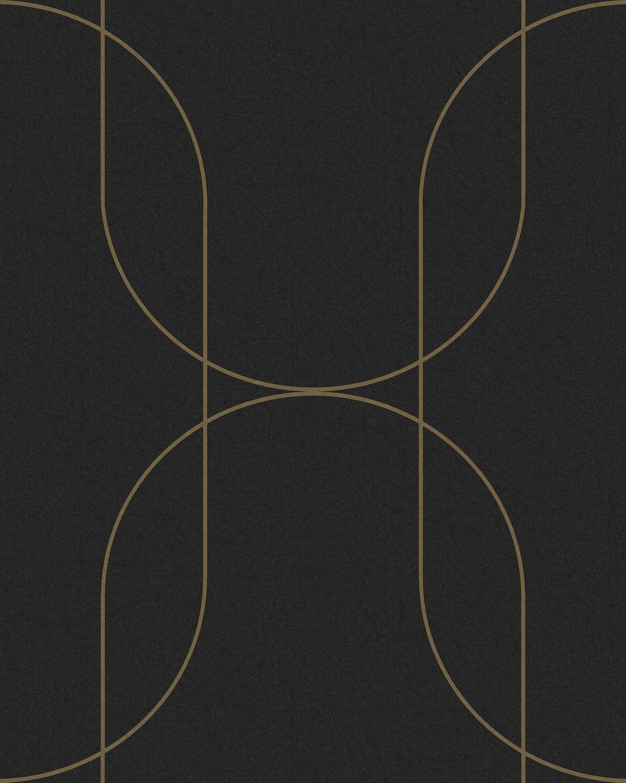 Palais Black & Gold Wallpaper
