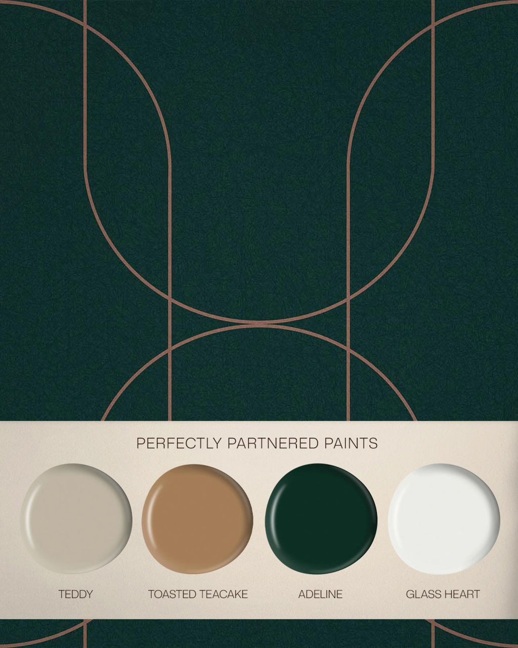 Palais Green & Copper Wallpaper