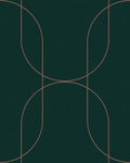 Palais Green & Copper Wallpaper