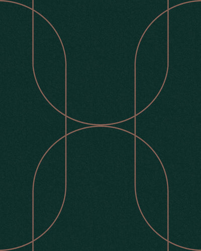 Palais Green & Copper Wallpaper