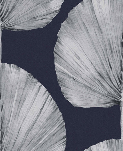 Palm Fan Navy Wallpaper