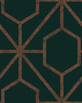 Rinku Green & Copper Wallpaper