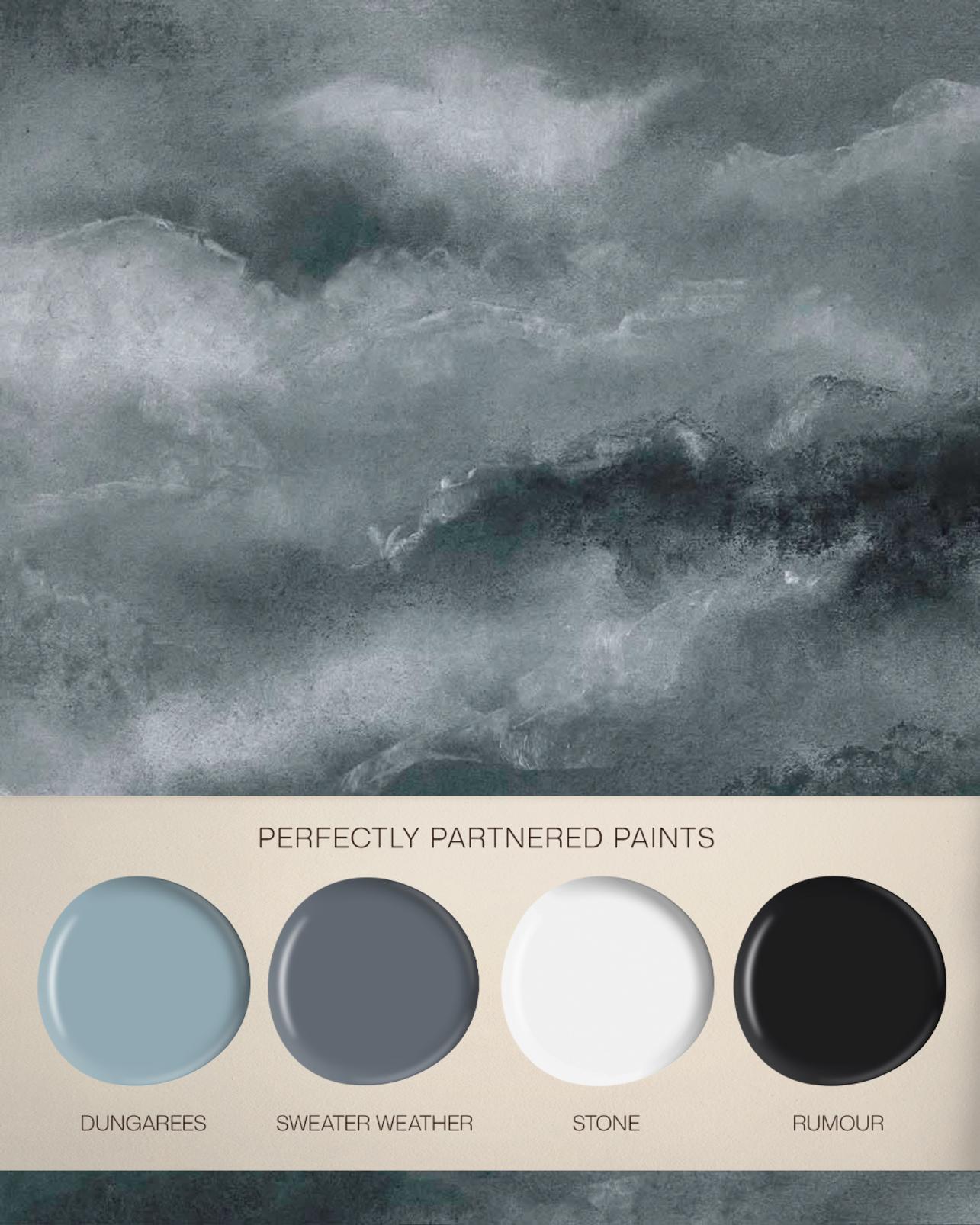 Vintage Cloud Midnight Bespoke Mural