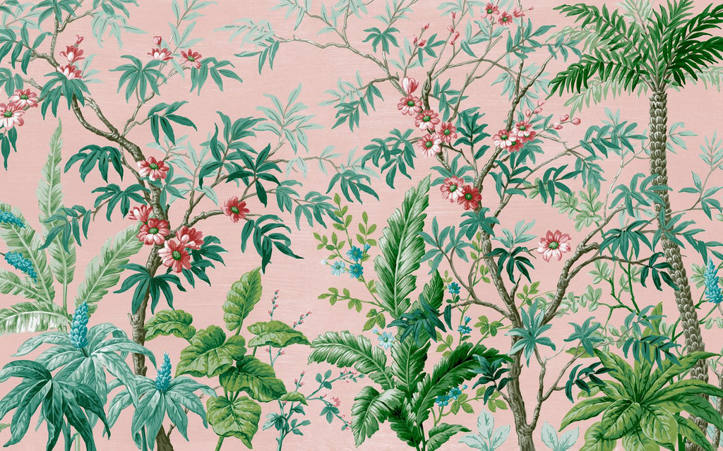 Vintage Tropical Blush Bespoke Mural