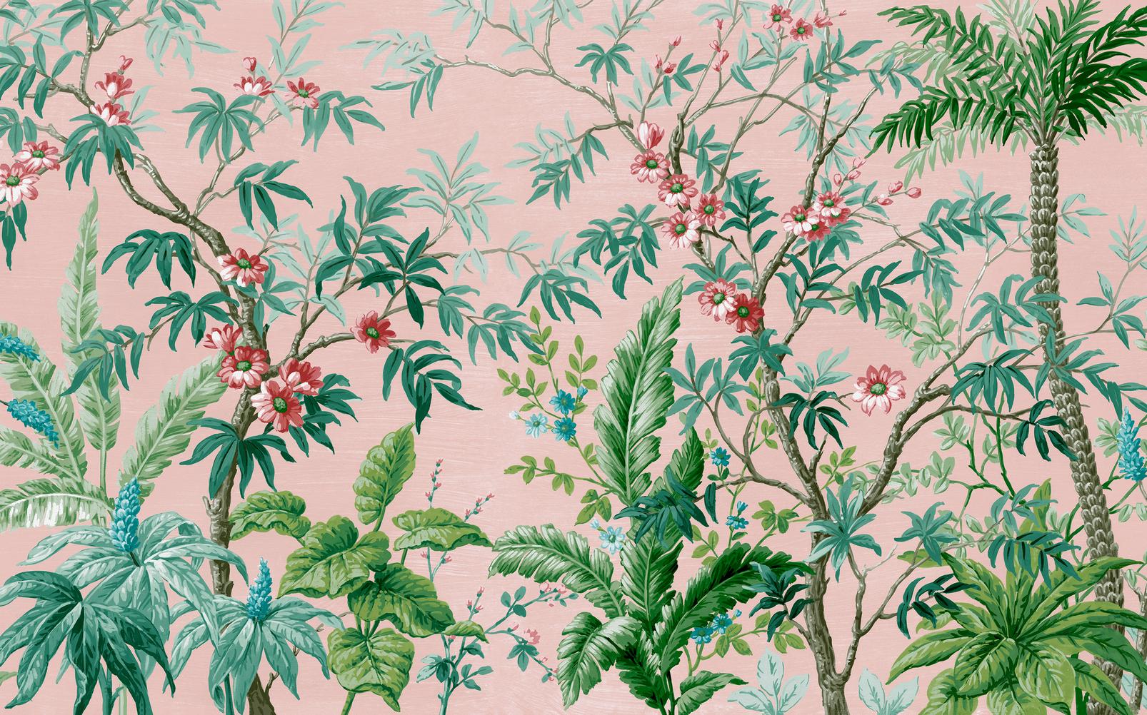 Vintage Tropical Blush Bespoke Mural