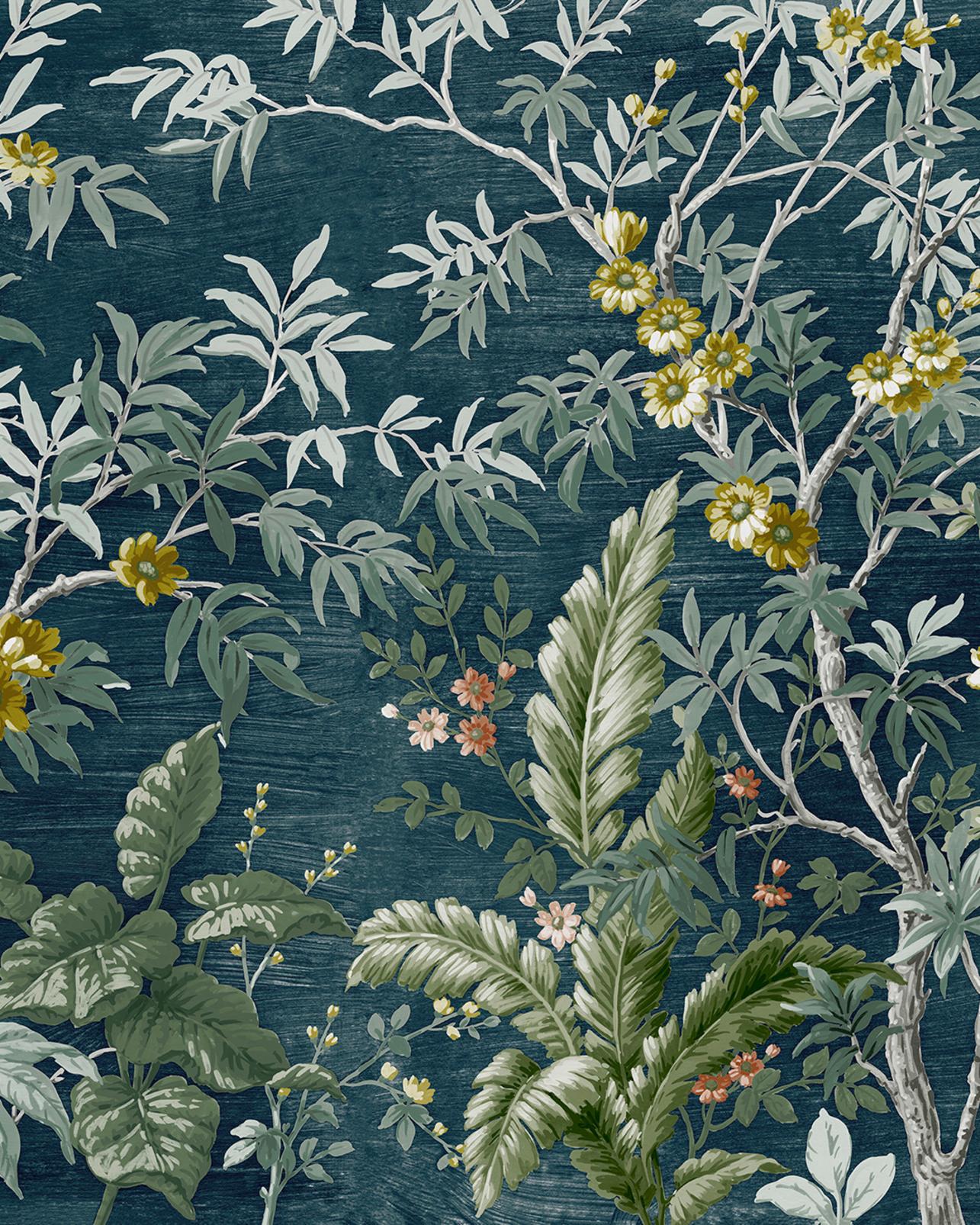 Vintage Tropical Night Bespoke Mural