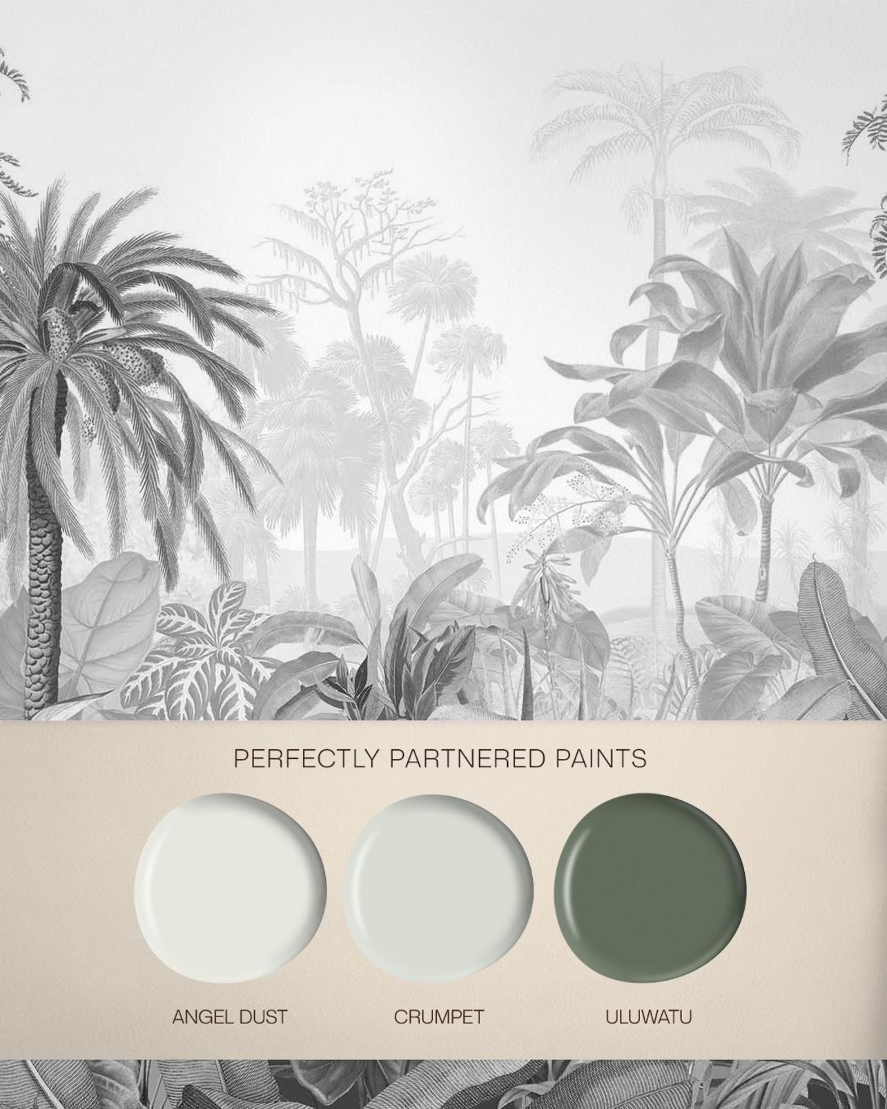 Paradise Jungle Sketch Bespoke Mural