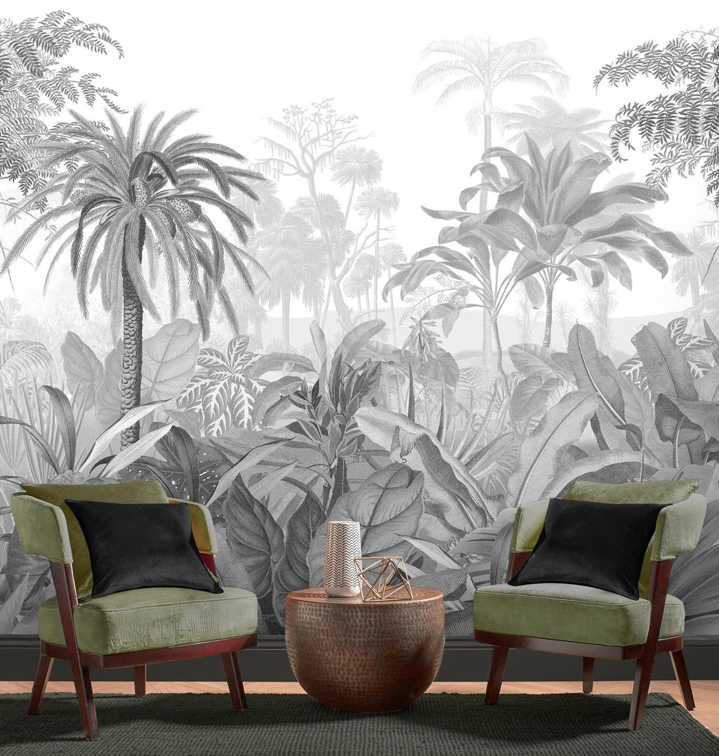 Paradise Jungle Sketch Bespoke Mural