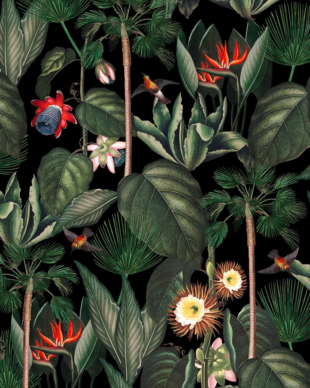 Botanique Jungle Night Bespoke Mural