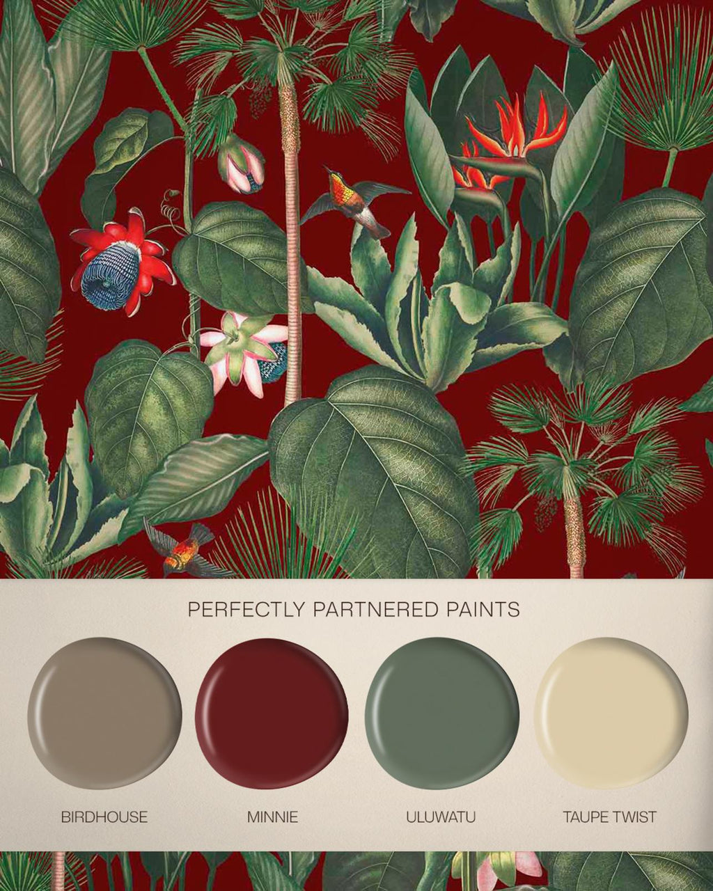 Botanique Jungle Rouge Bespoke Mural
