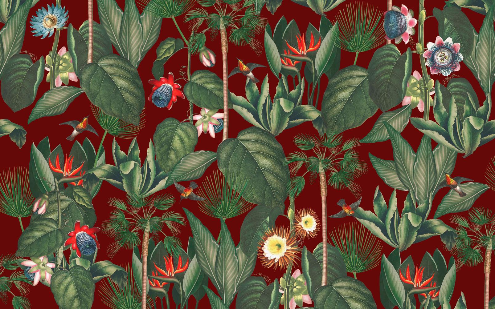 Botanique Jungle Rouge Bespoke Mural