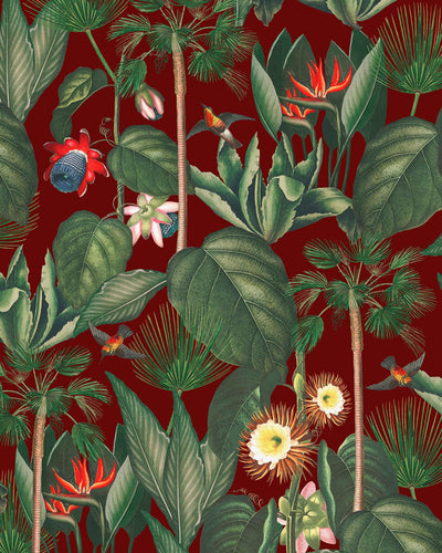 Botanique Jungle Rouge Bespoke Mural