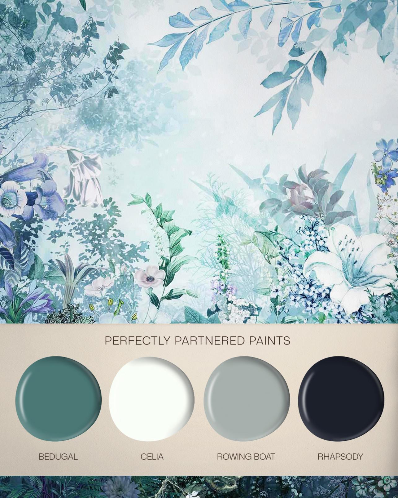 Fantasy Floral Twilight Bespoke Mural
