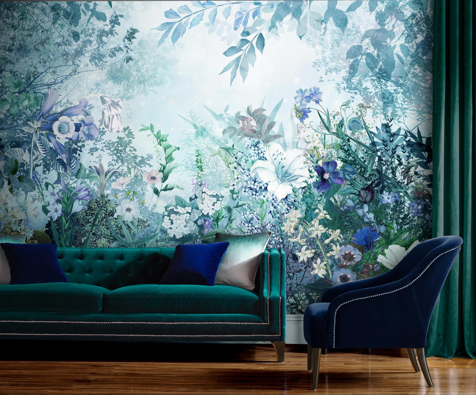 Fantasy Floral Twilight Bespoke Mural