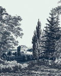 Stately Manor Blue Bespoke Mural