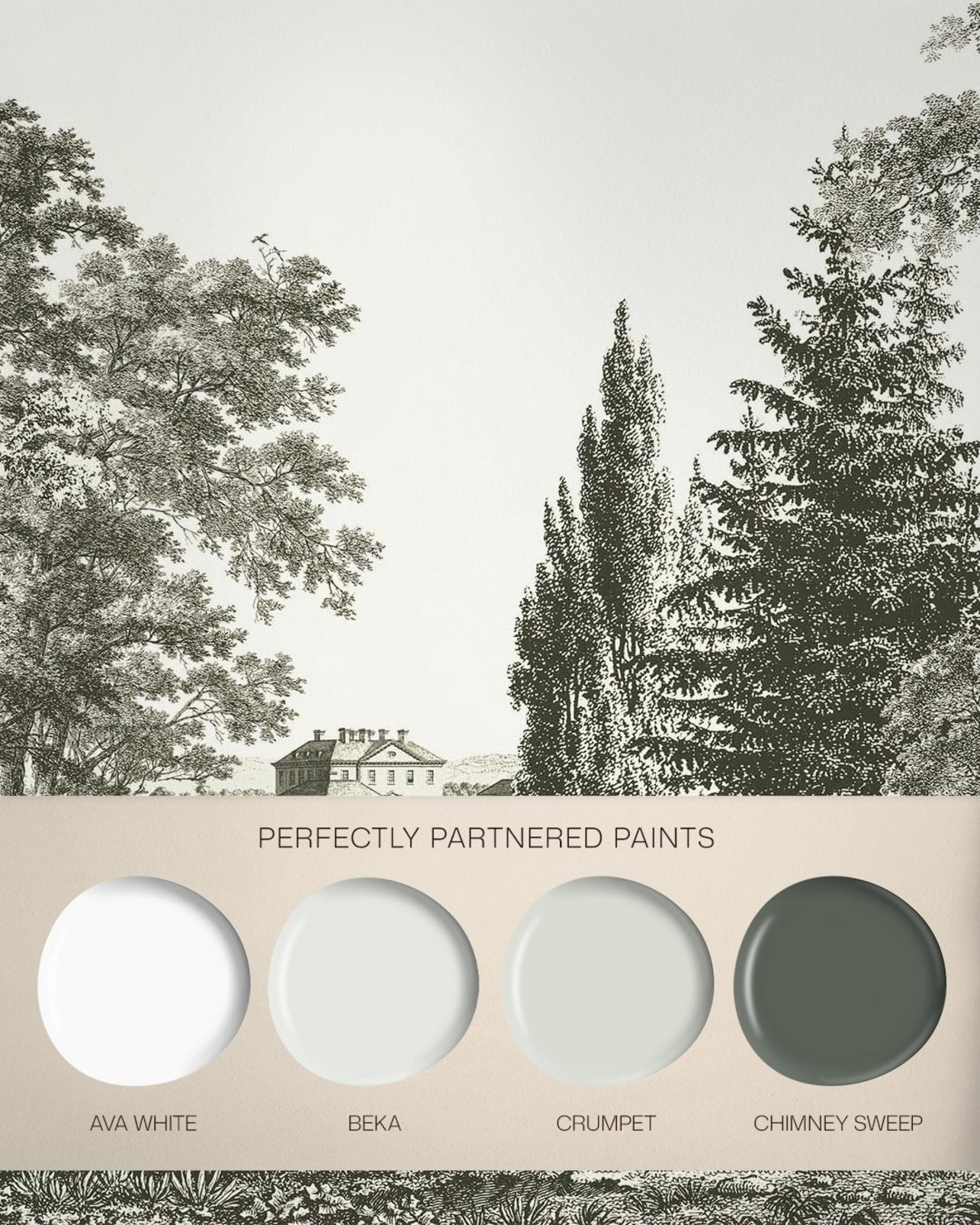 Stately Manor Grey Bespoke Mural