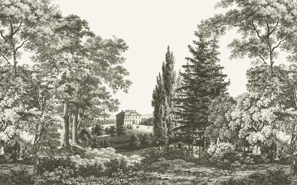 Stately Manor Grey Bespoke Mural
