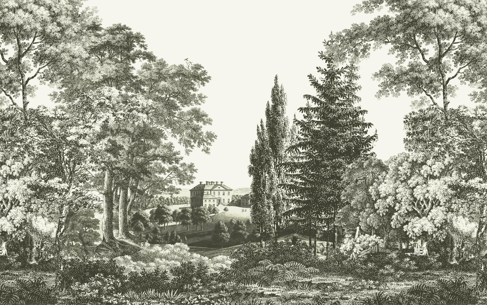 Stately Manor Grey Bespoke Mural