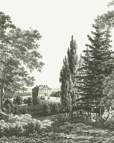 Stately Manor Grey Bespoke Mural