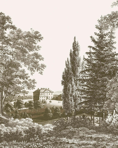 Stately Manor Sepia Bespoke Mural