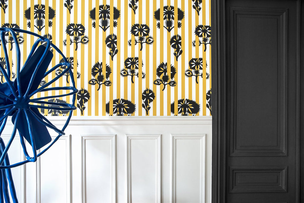 Hide And Seek Mustard Wallpaper