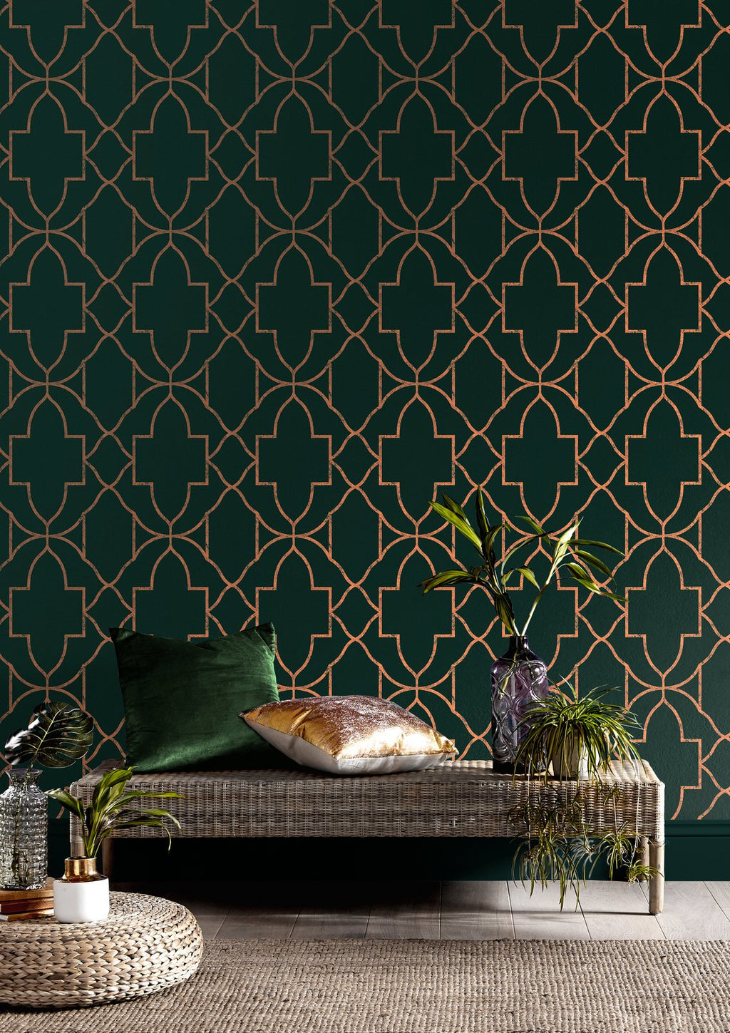 Versailles Emerald Wallpaper