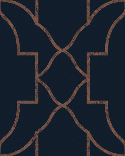 Versailles Navy Wallpaper