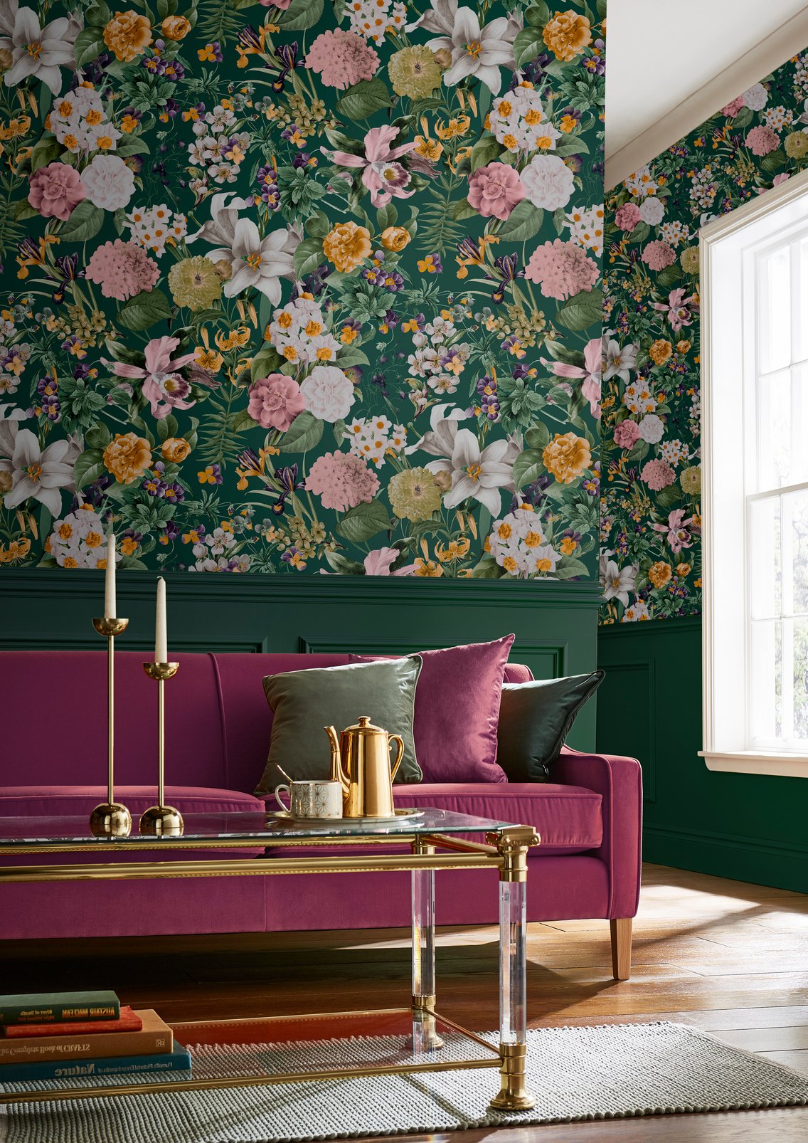 Glasshouse Flora Emerald Wallpaper