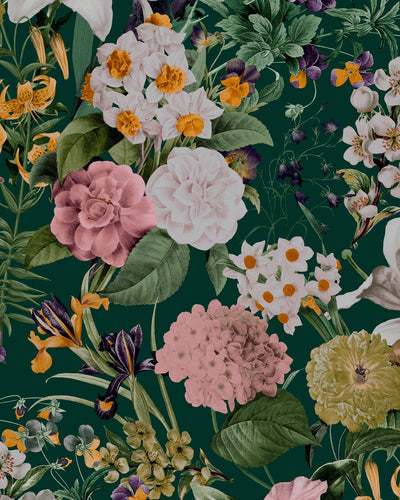 Glasshouse Flora Emerald Wallpaper