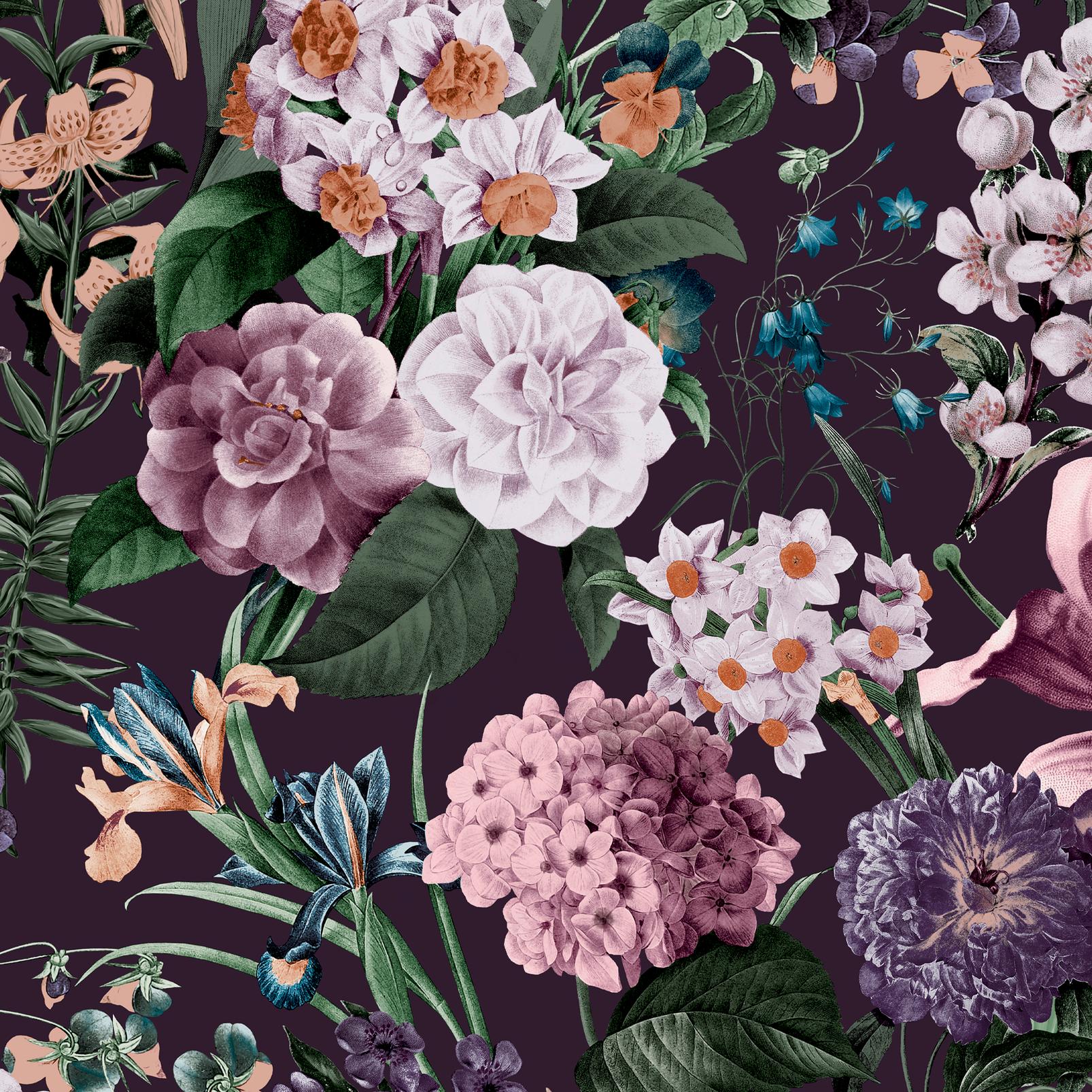 Glasshouse Flora Amethyst Wallpaper