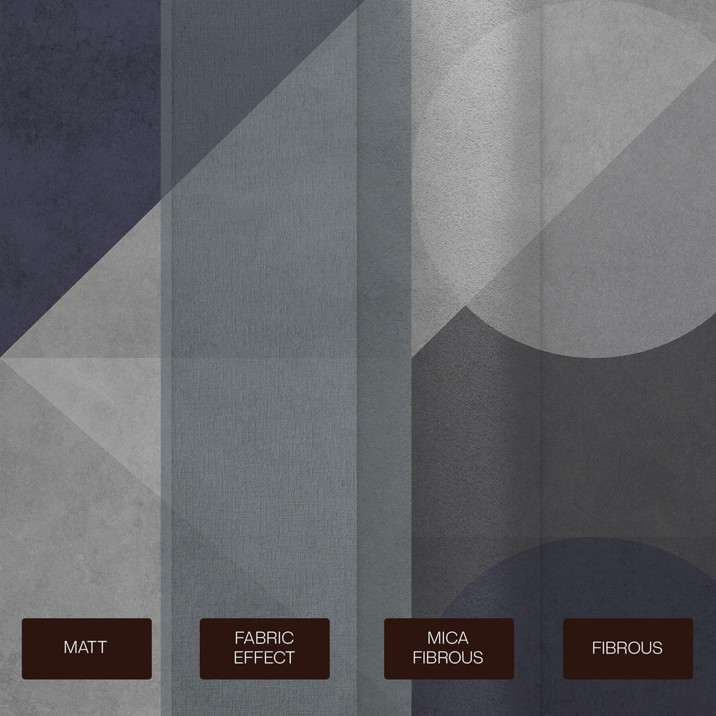 Abstract Geo Blue & Grey Bespoke Mural
