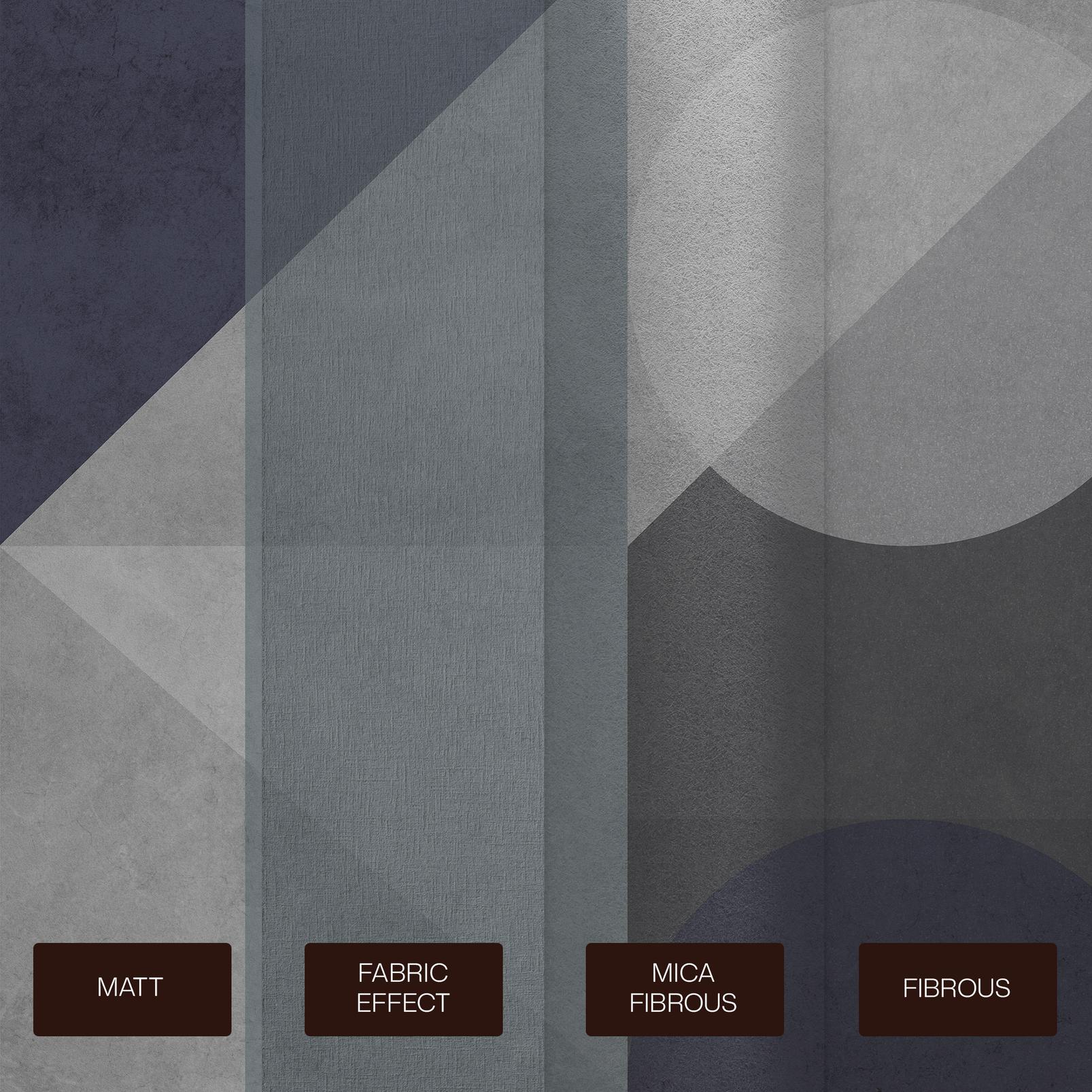 Abstract Geo Blue & Grey Bespoke Mural