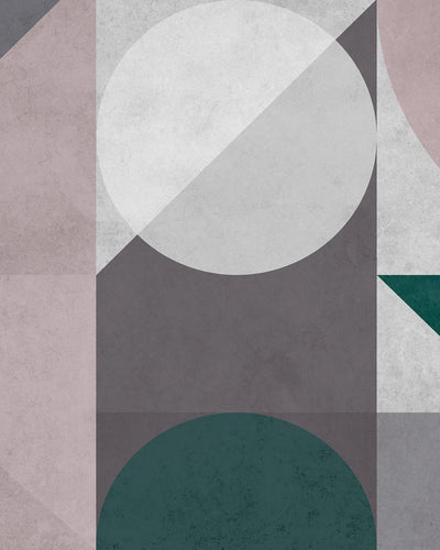 Abstract Geo Pink & Green Bespoke Mural