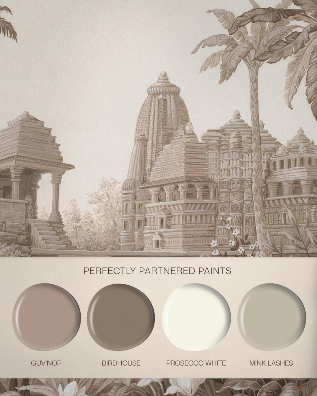 Temple Taupe Bespoke Mural