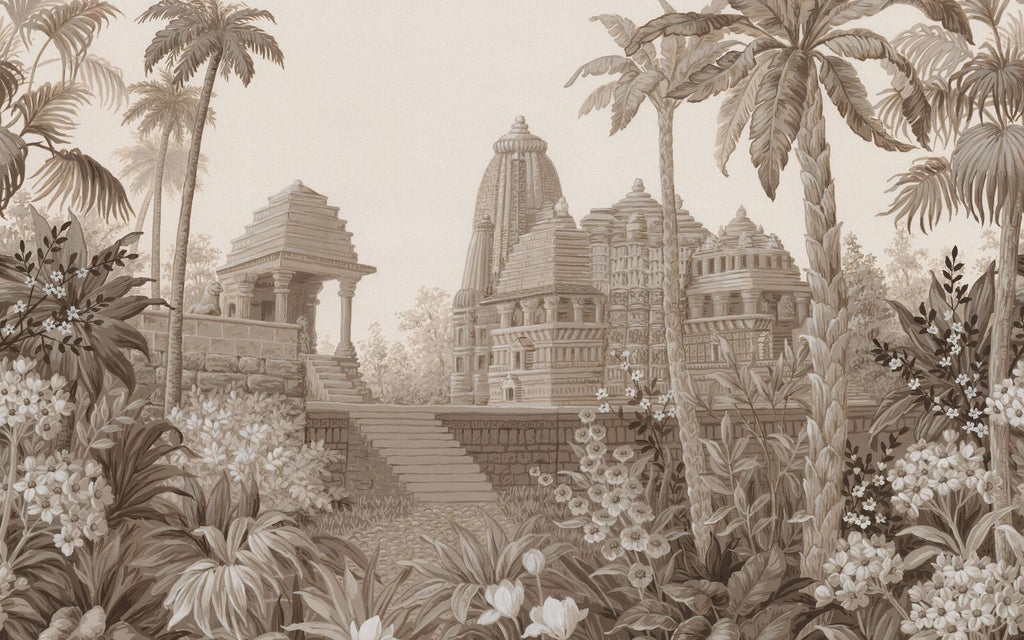 Temple Taupe Bespoke Mural