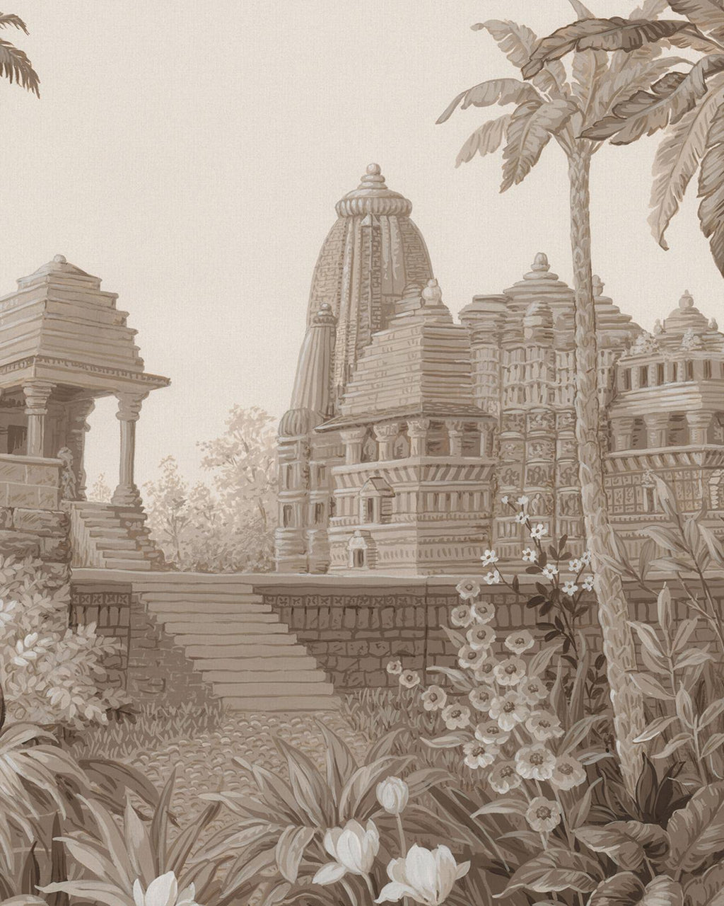 Temple Taupe Bespoke Mural