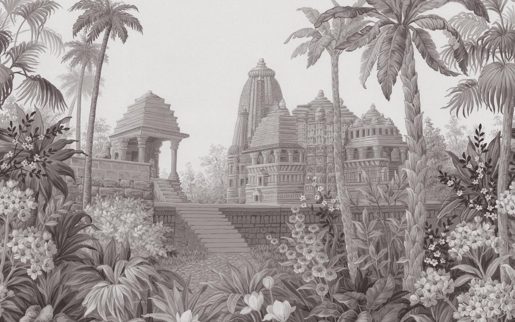 Temple Grey Bespoke Mural
