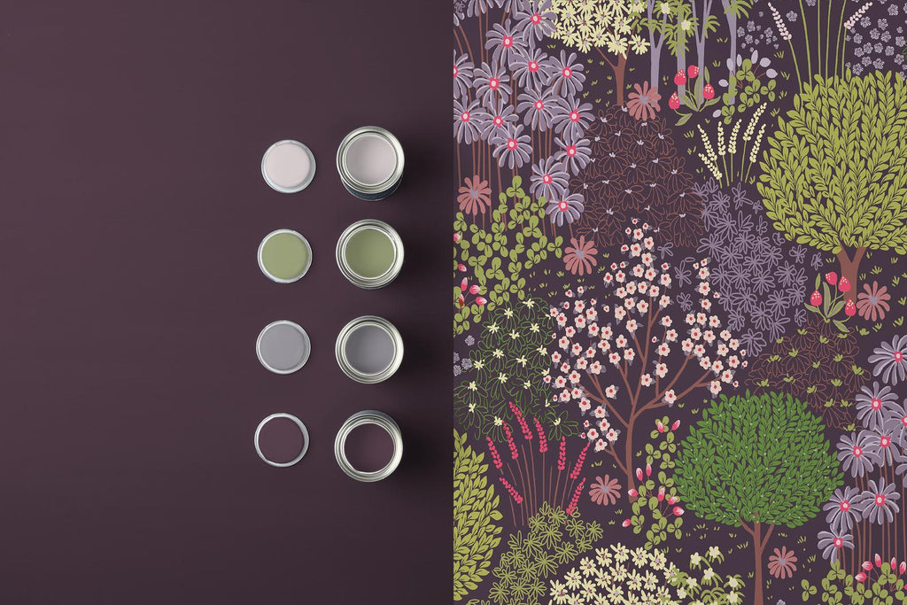 Fable Plum Wallpaper