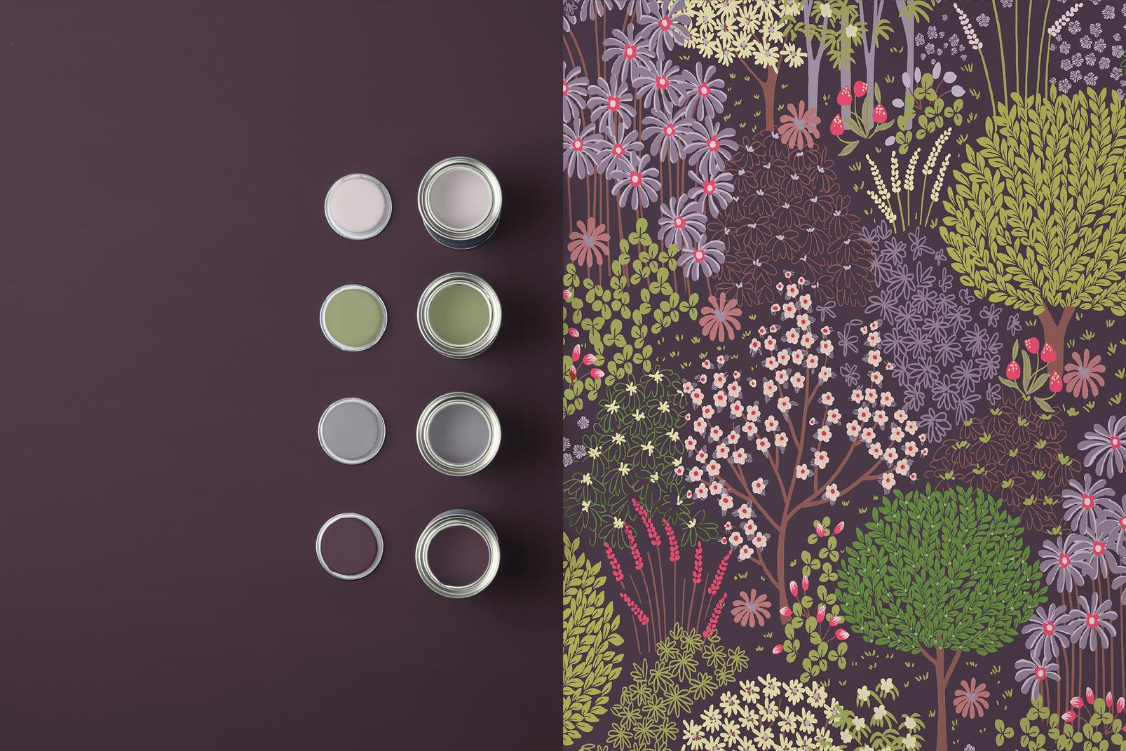 Fable Plum Wallpaper