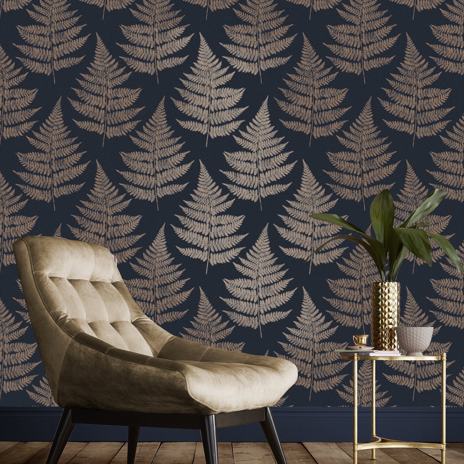 Royal Fern Dusk Wallpaper