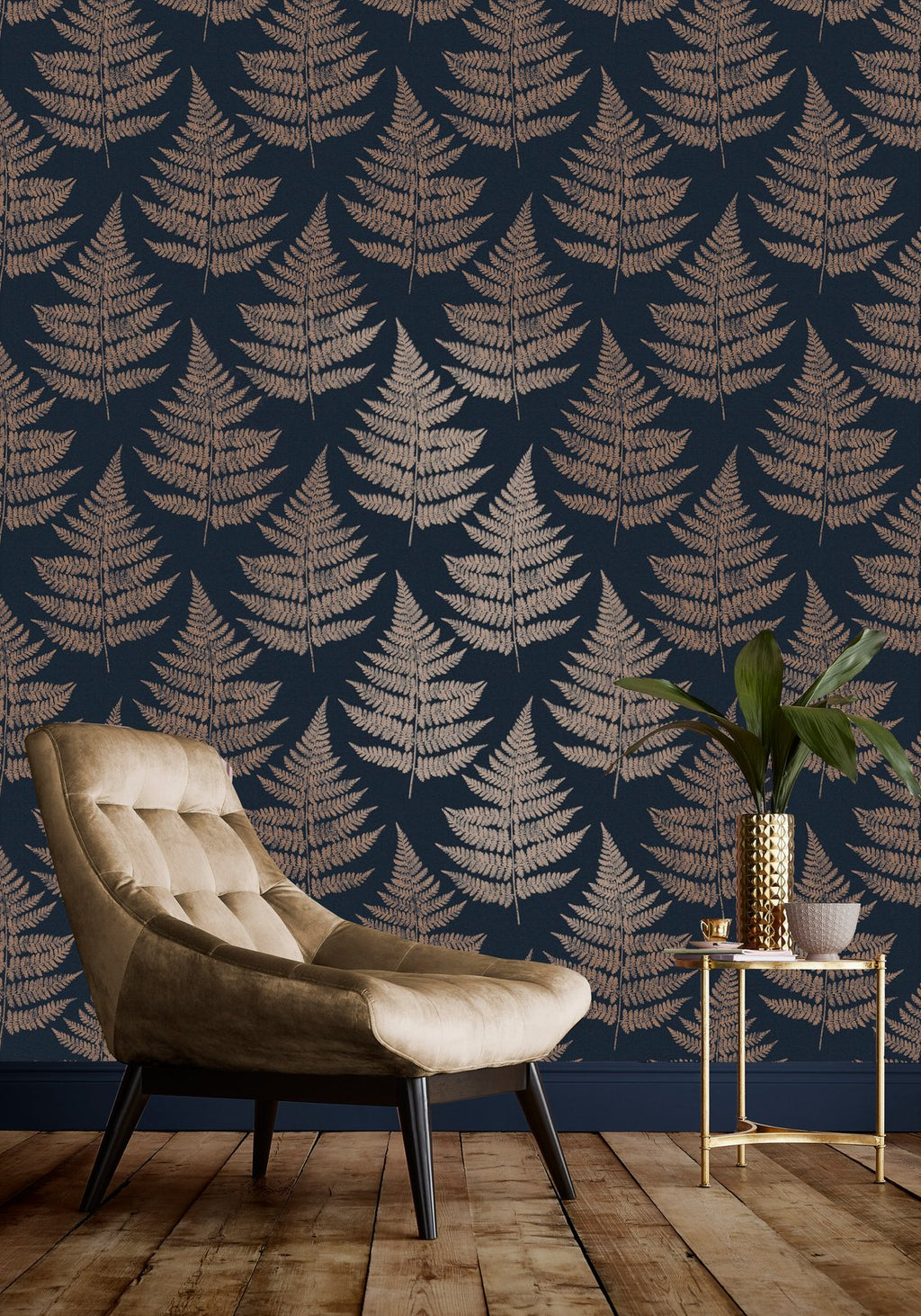 Royal Fern Dusk Wallpaper