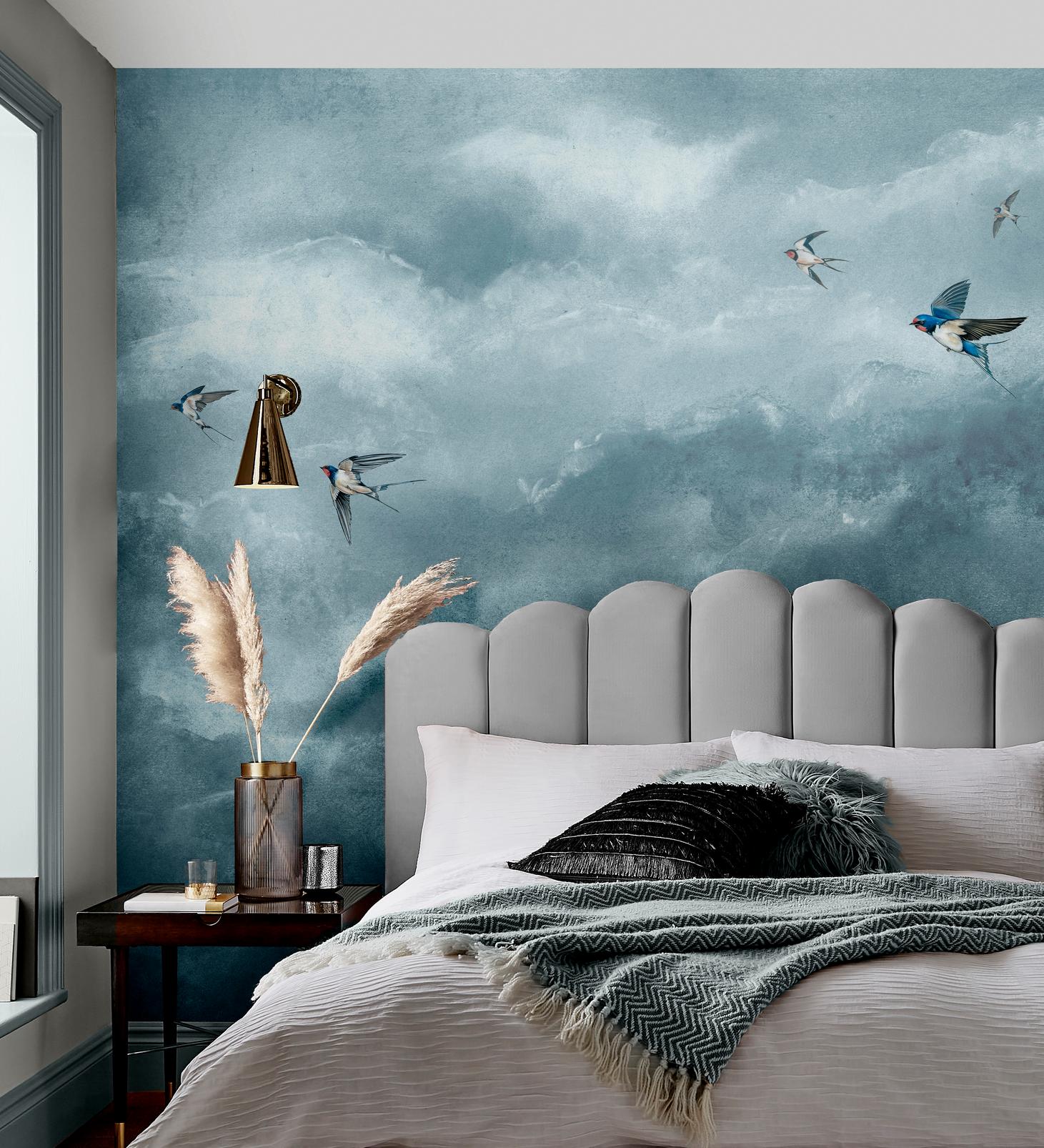 Flight of Swallows Daybreak Bespoke Mural