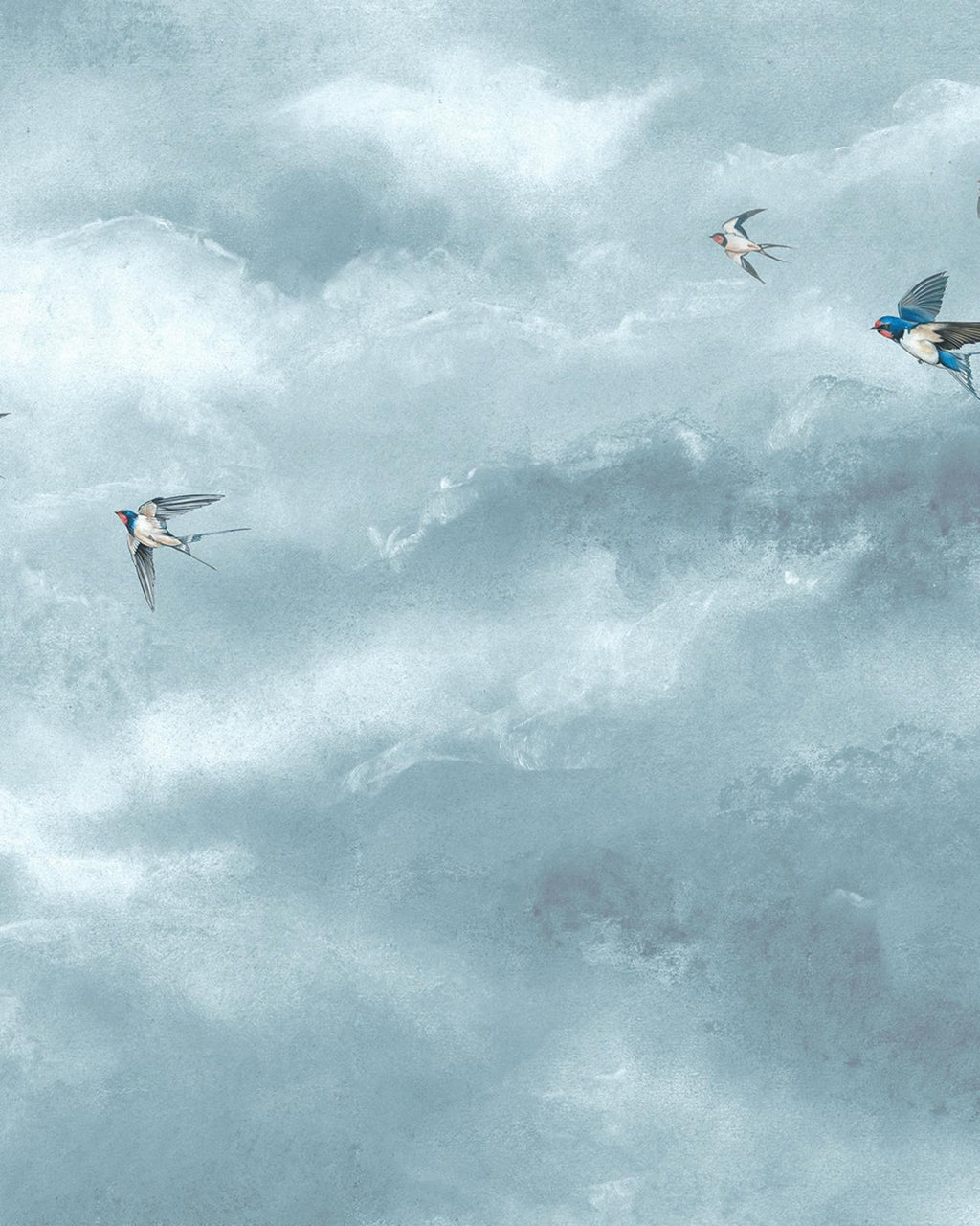 Flight of Swallows Daybreak Bespoke Mural