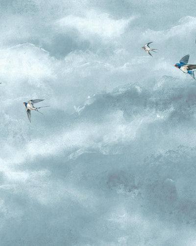 Flight of Swallows Daybreak Bespoke Mural