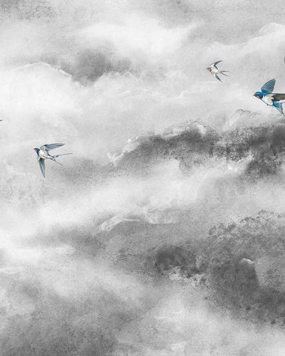 Flight of Swallows Storm Bespoke Mural